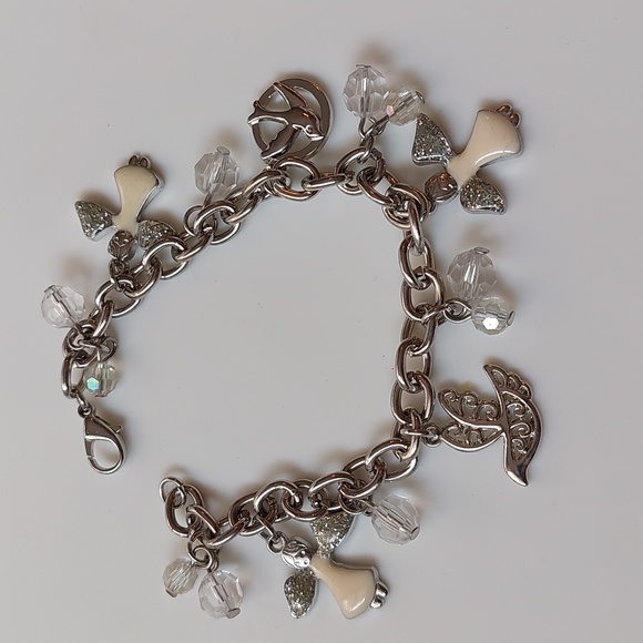 Jewelry - #0123 Angels and Dove Birds Charms Charmed Chain Bracelet